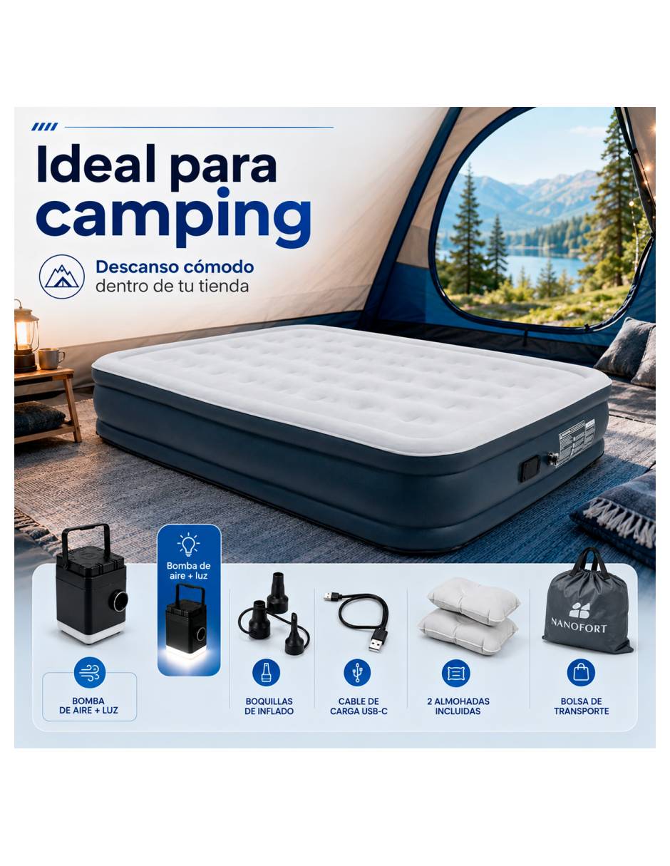 Colchón inflable MKZ-Colchonin2al colchoneta euro top 6