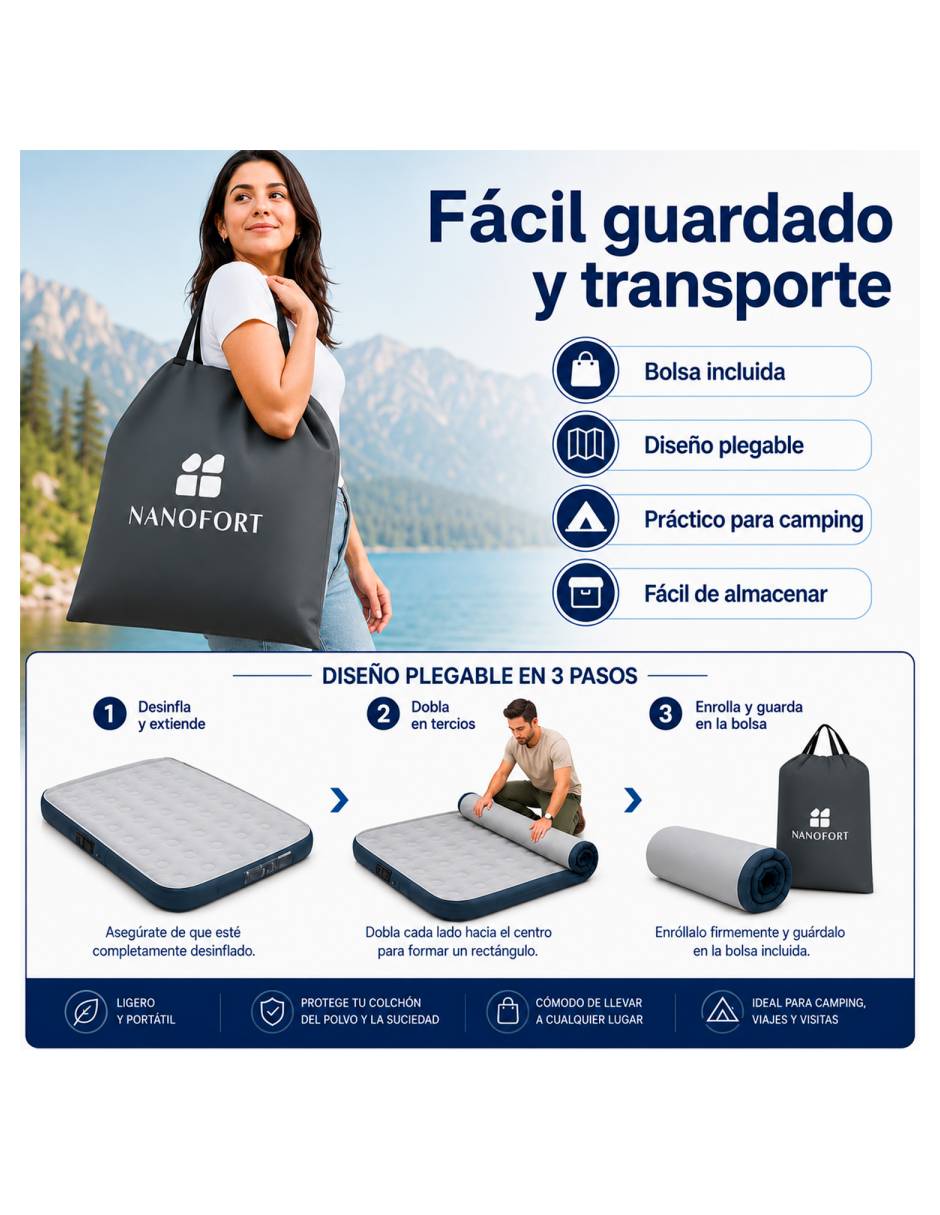 Colchón inflable MKZ-Colchonin2al colchoneta euro top 7