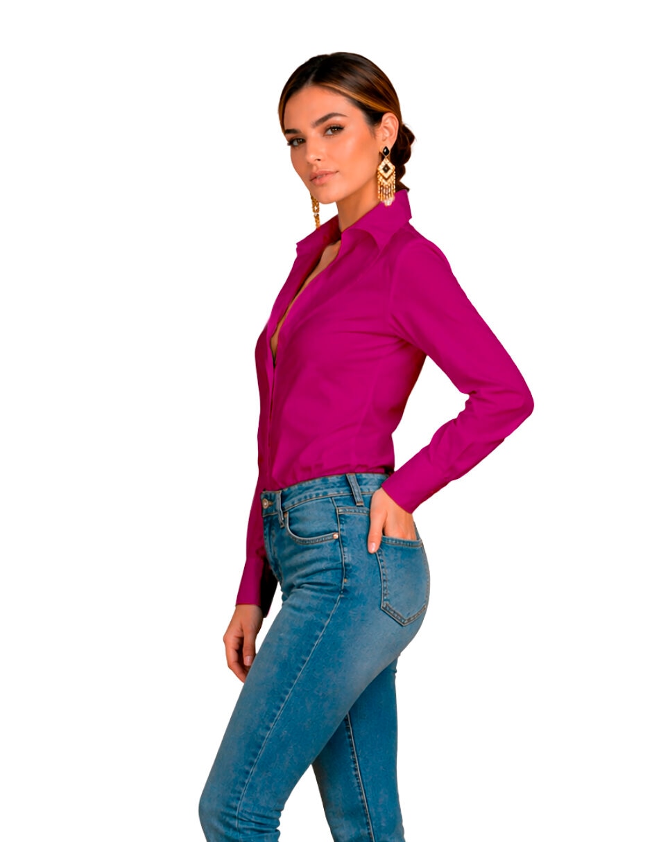 Blusa beatriz meade manga larga para mujer