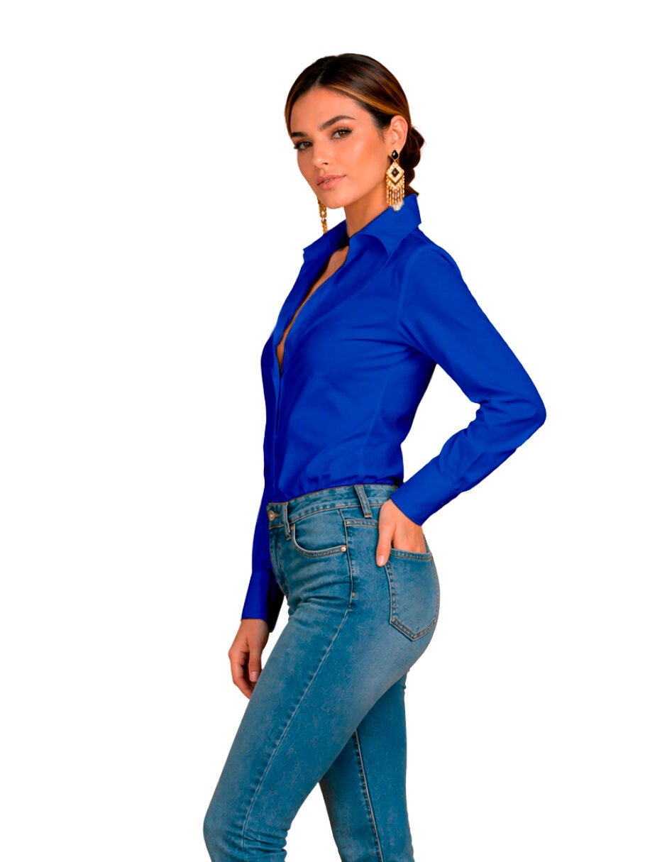 Blusa beatriz meade manga larga para mujer