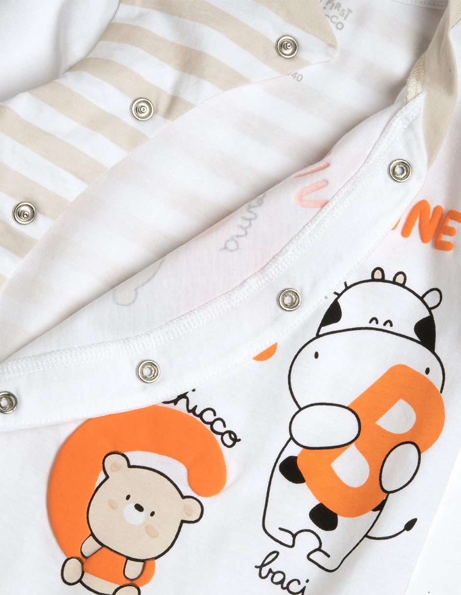 Mameluco my firt chicco de algodón para bebé infantilunisex 3
