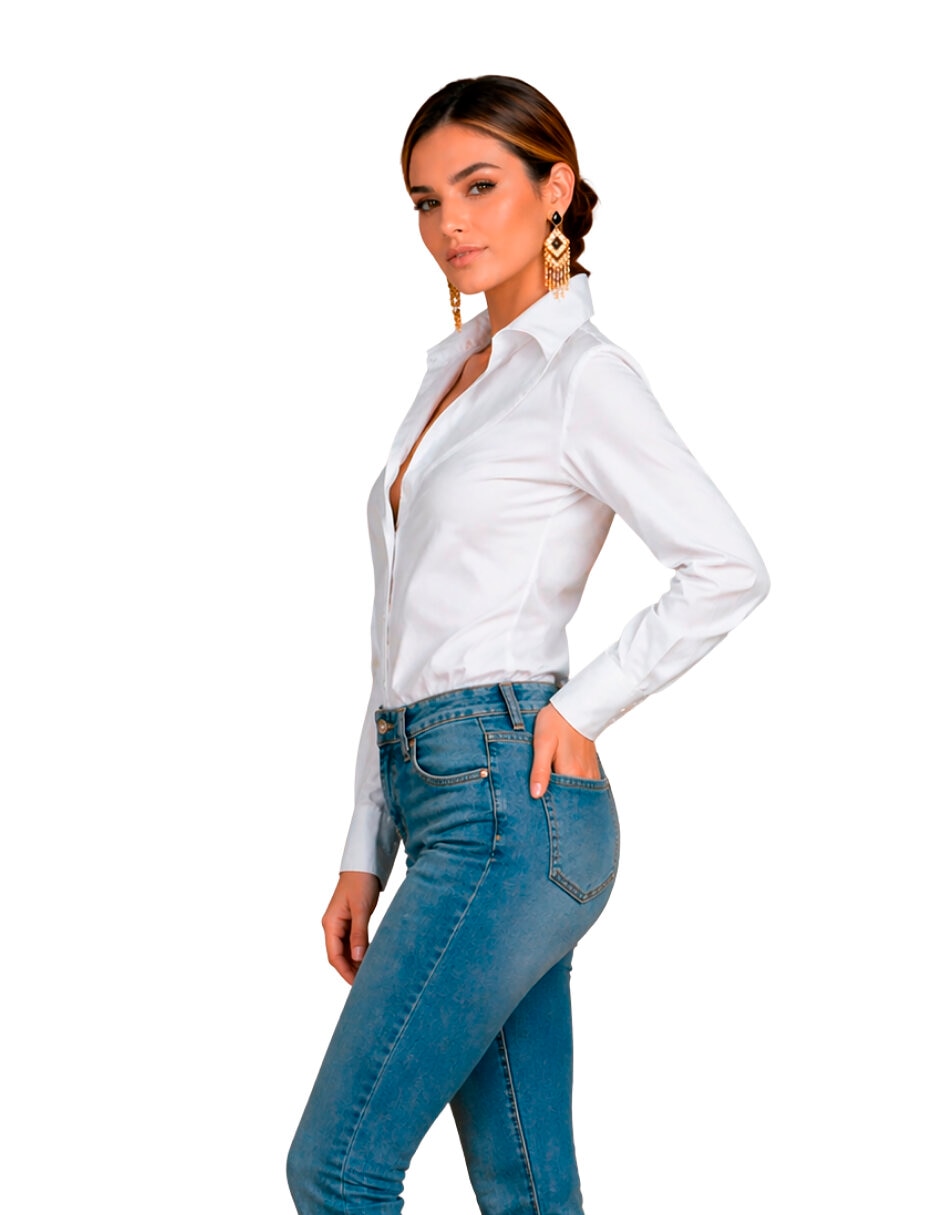 Blusa beatriz meade manga larga para mujer