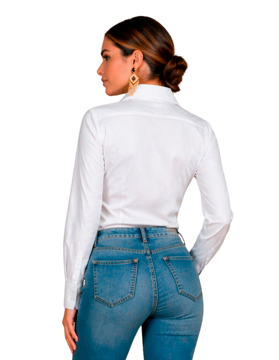 Blusa beatriz meade manga larga para mujer