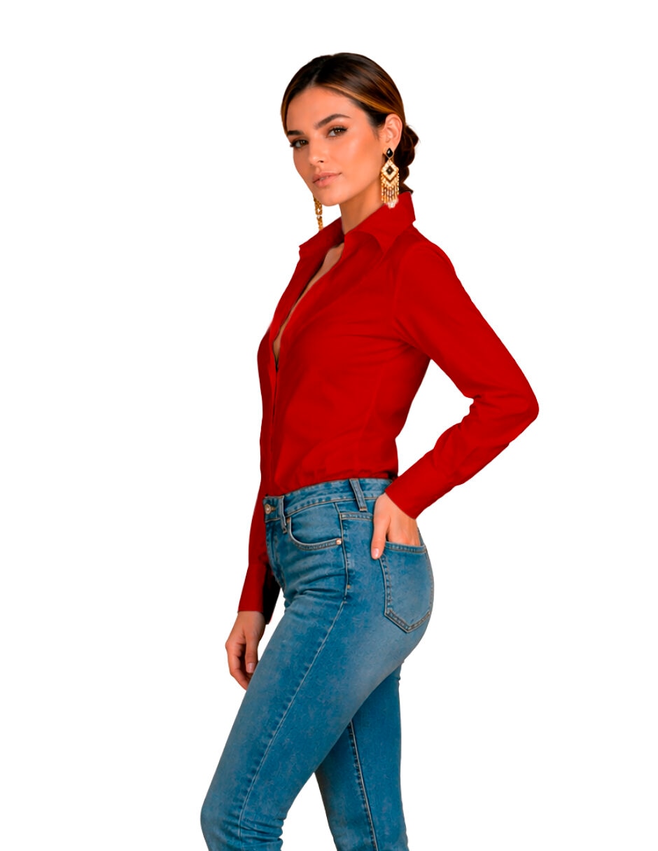 Blusa beatriz meade manga larga para mujer
