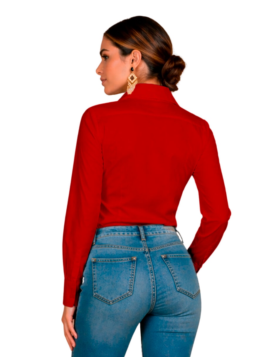 Blusa beatriz meade manga larga para mujer