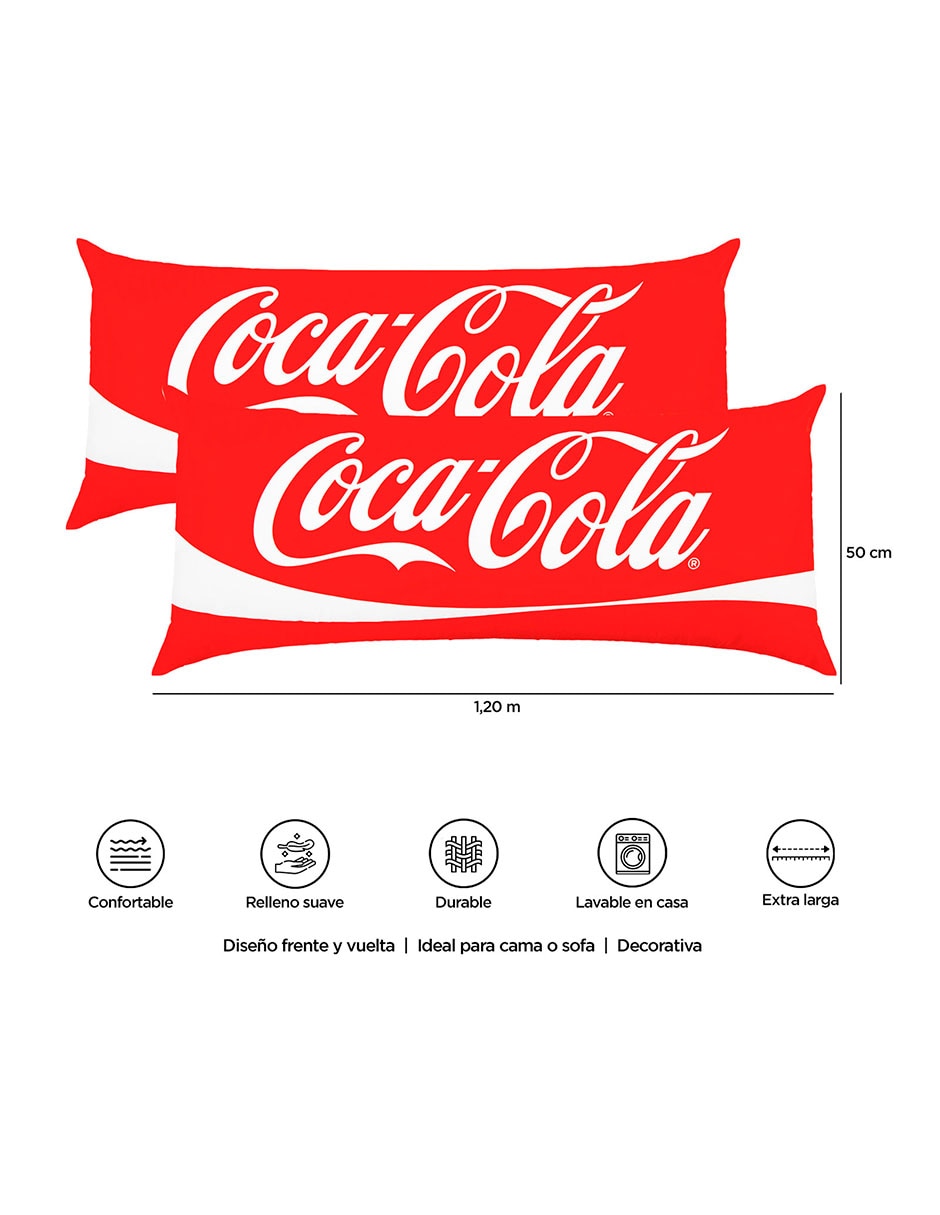 Set almohada súper jumbo Coca-Cola red firmeza medio 7