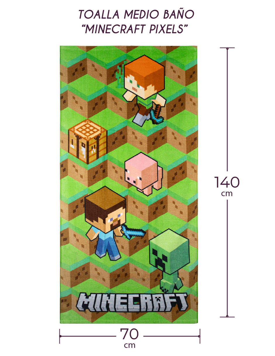 Toalla Home Access Pixeles Minecraft de algodón