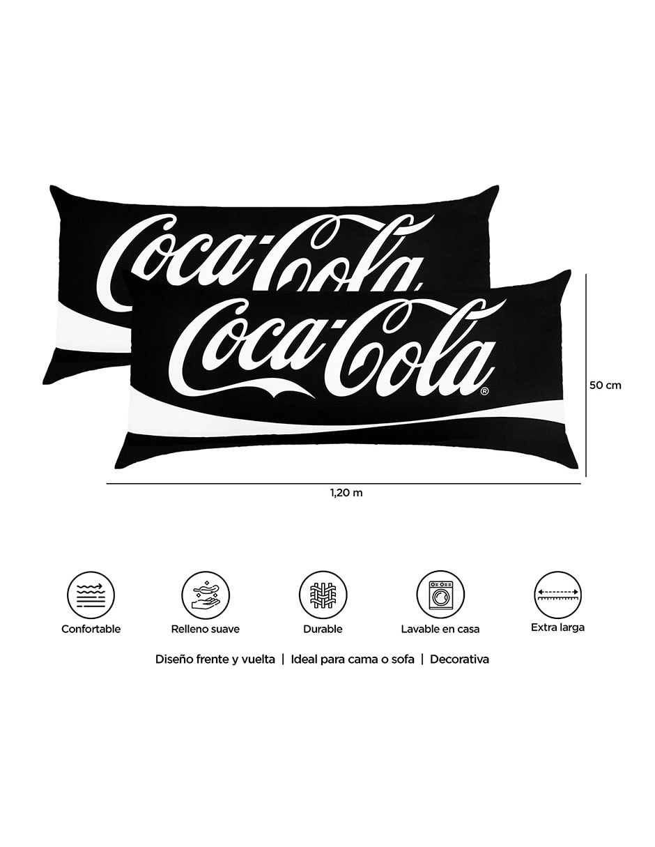Almohada Providencia Súper Jumbo Coca-Cola Black firmeza medio