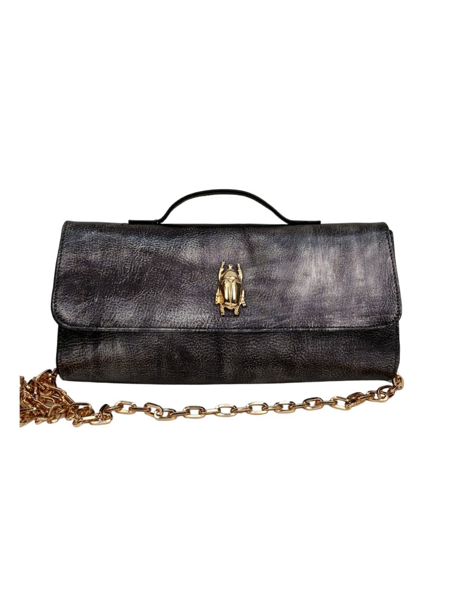 Bolsa Clutch Carolina Crowley de piel para mujer