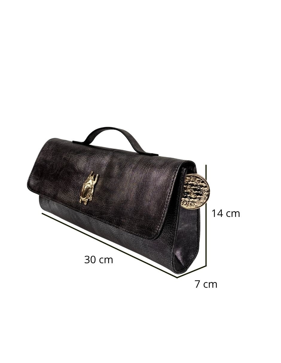 Bolsa Clutch Carolina Crowley de piel para mujer
