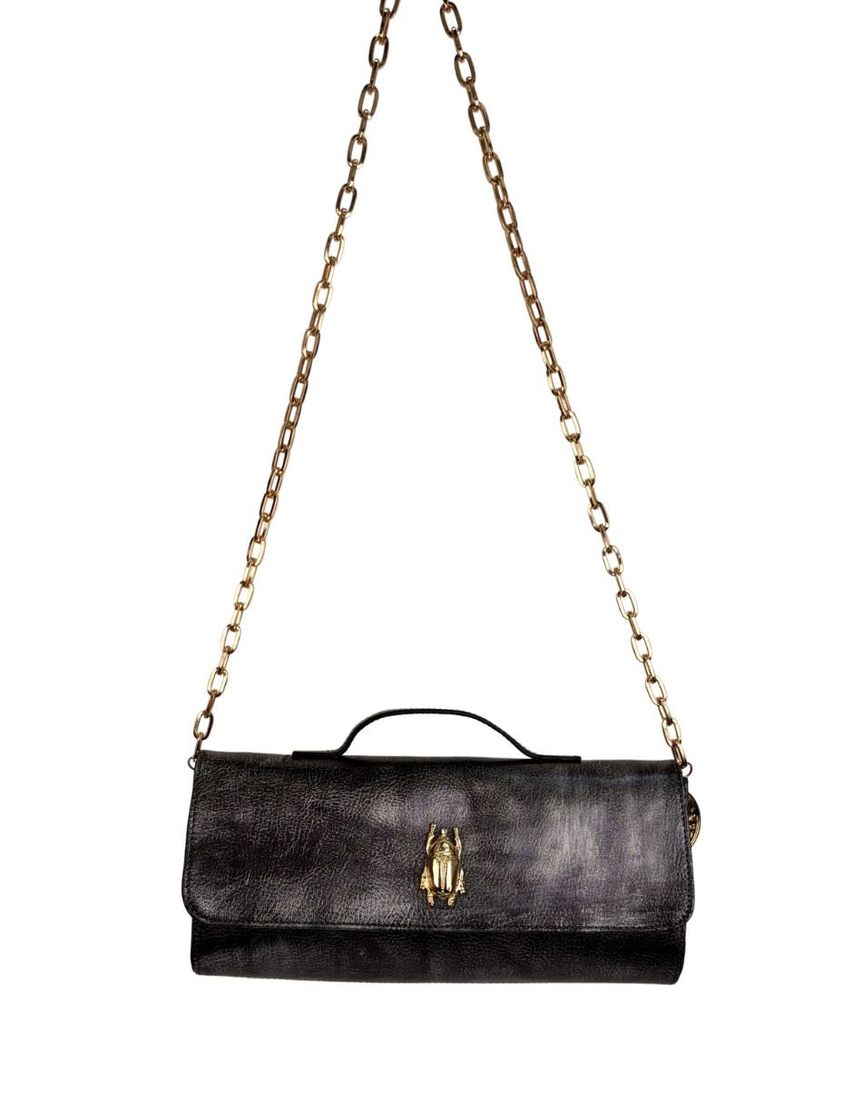 Bolsa Clutch Carolina Crowley de piel para mujer
