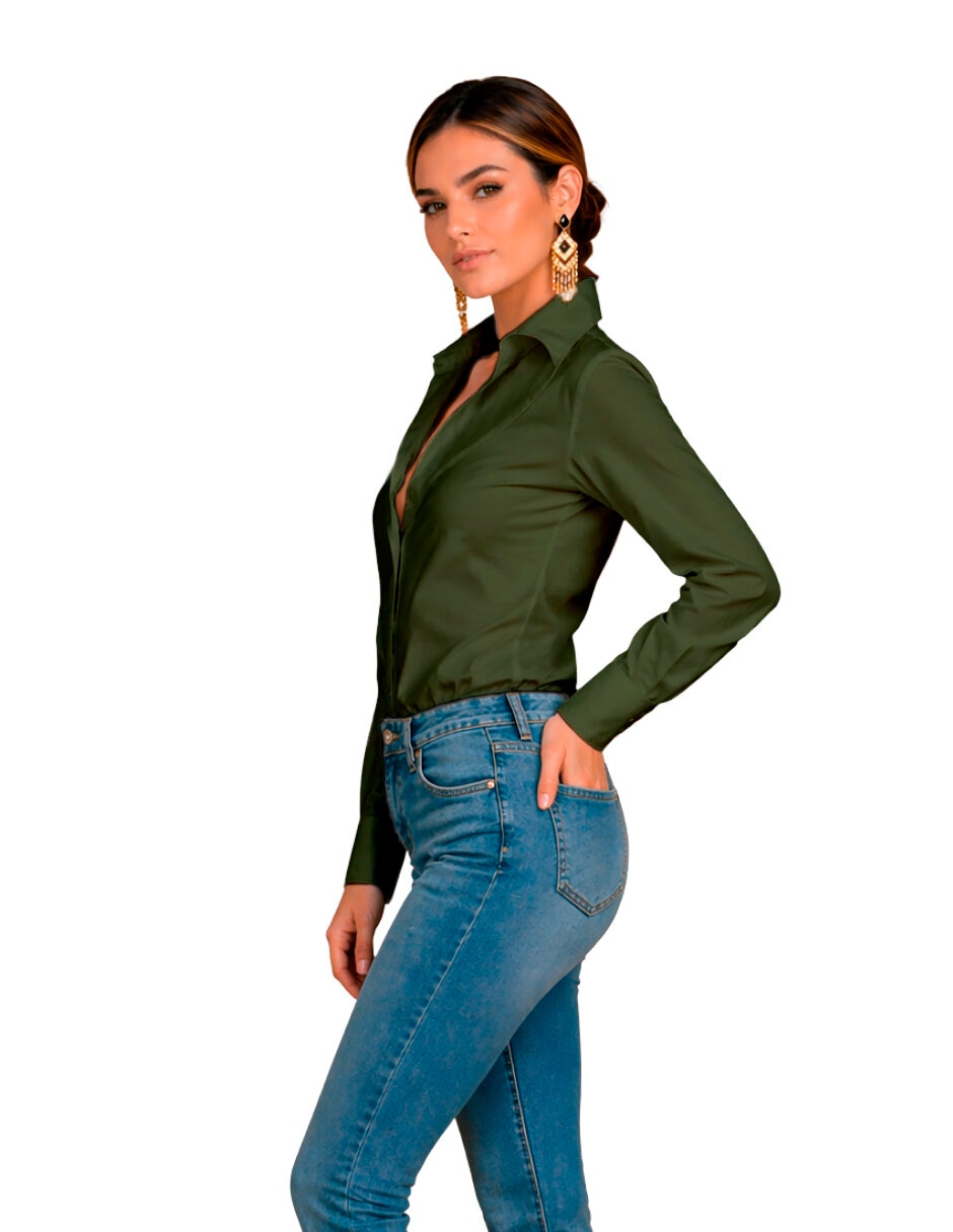 Blusa beatriz meade manga larga para mujer