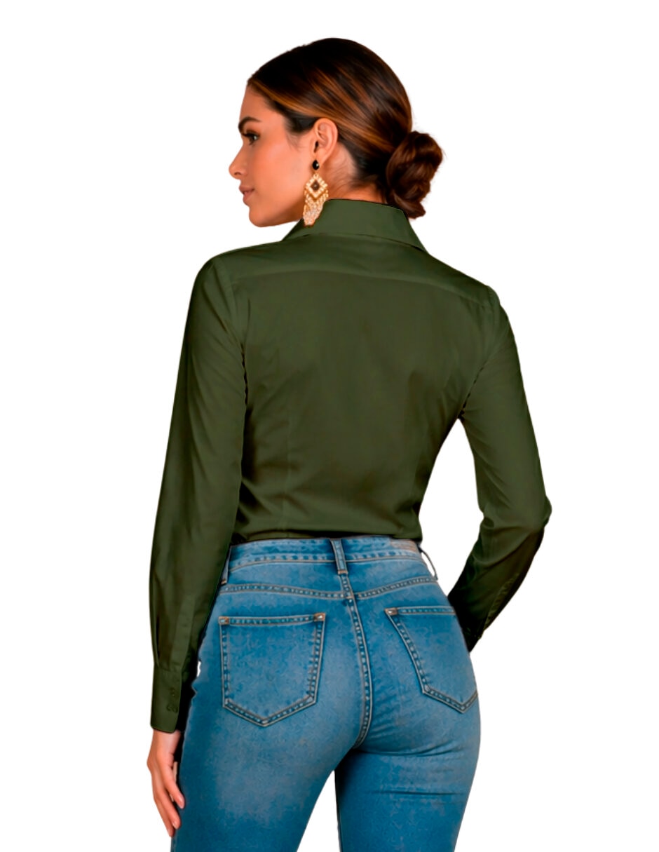 Blusa beatriz meade manga larga para mujer