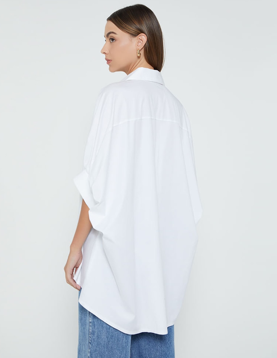 Blusa camisera manga al codo para mujer 5
