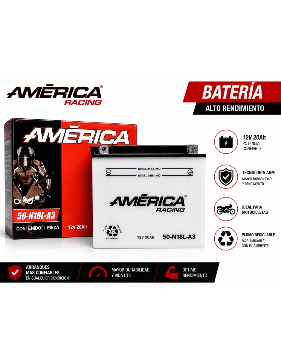 Moto batería America 50-N18L-A3-AM