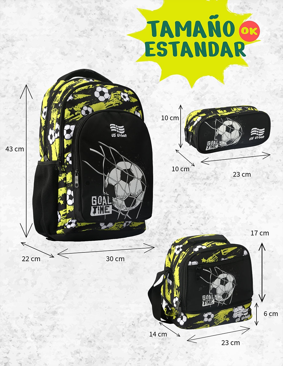 Set mochila escolar Fútbol para niño 7