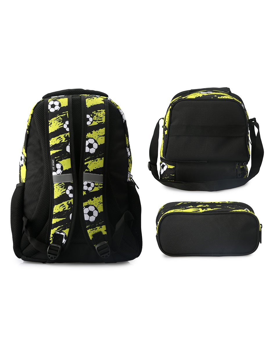 Set mochila escolar Fútbol para niño 2