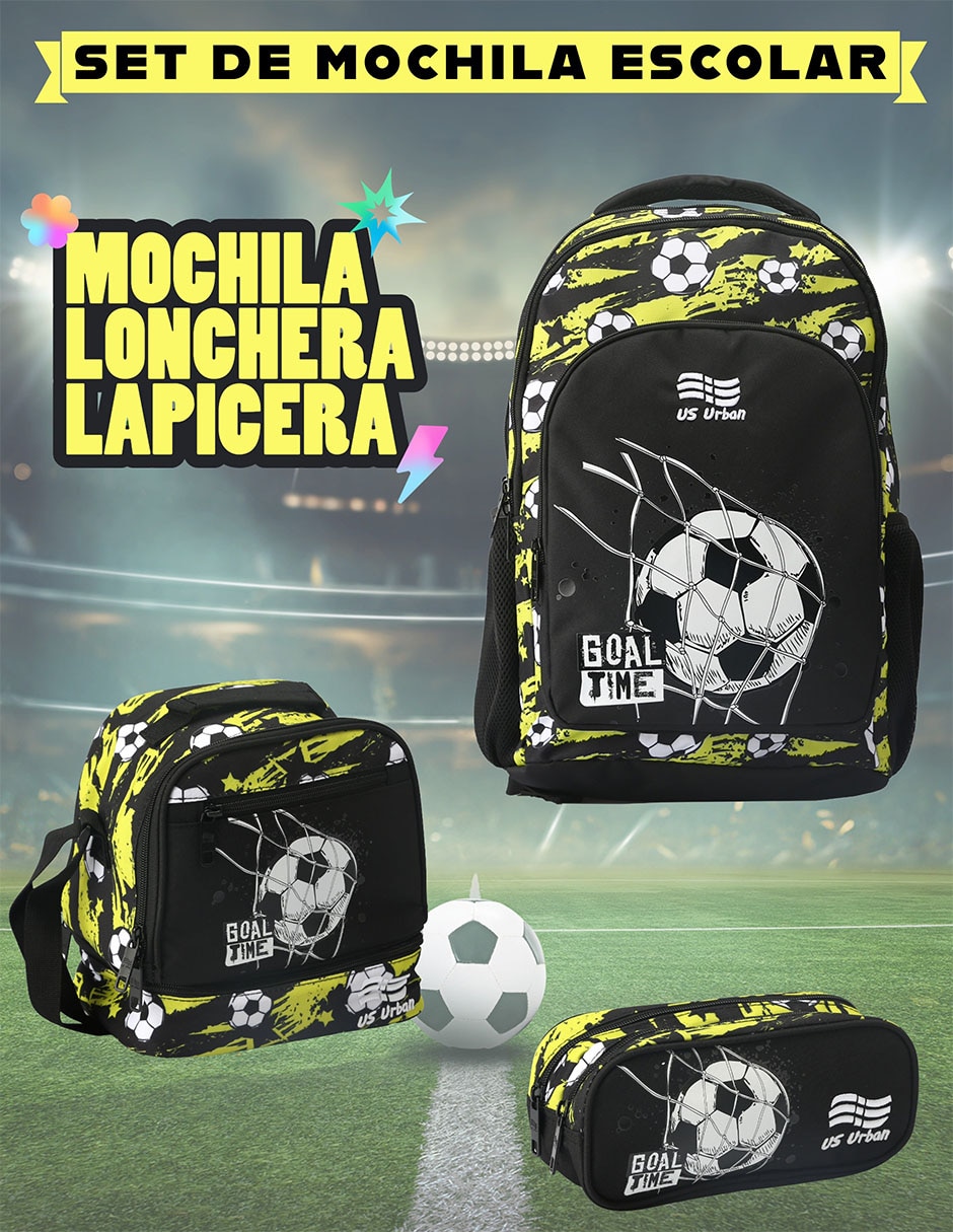 Set mochila escolar Fútbol para niño 3