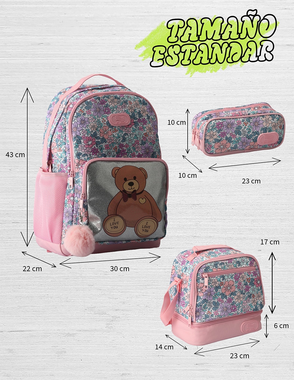 Set mochila escolar Lisa Us Urban para niña