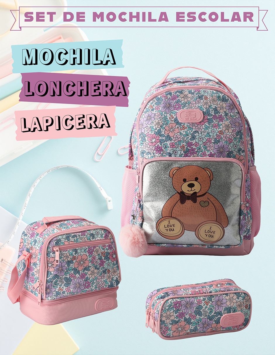 Set mochila escolar Lisa Us Urban para niña