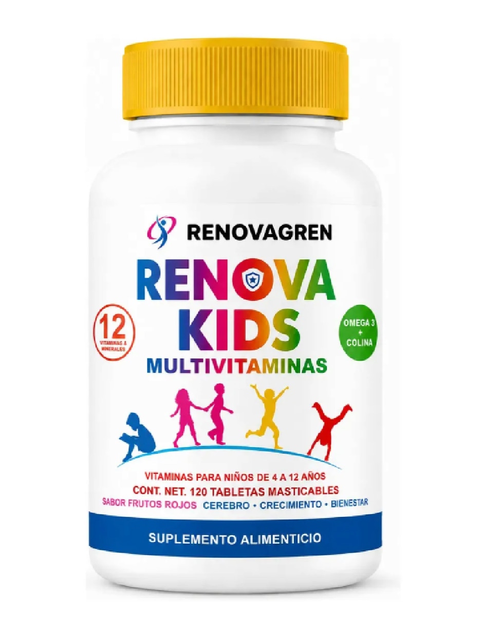 Multivitamínico niños 4-12 años Omega 3 + Colina RENOVAGREN sabor frutos rojos