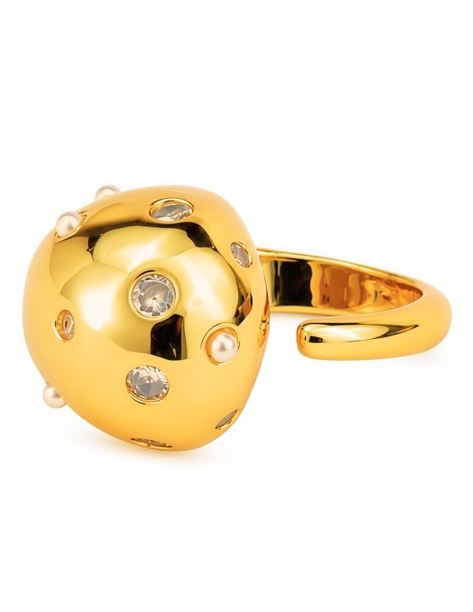 Anillo Cosmos de zirconia baño de oro 6