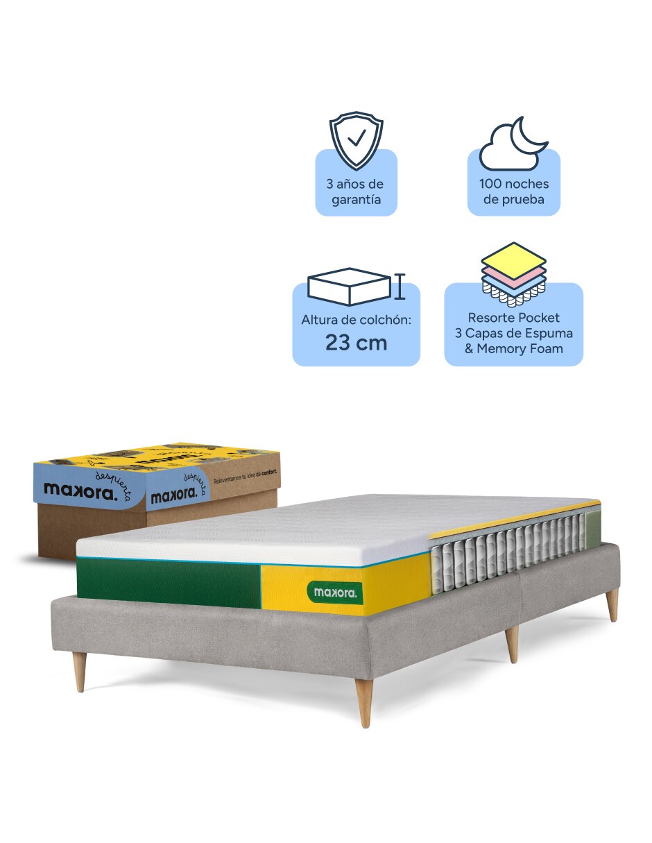 Colchón Elara Hybrid con memory foam 5