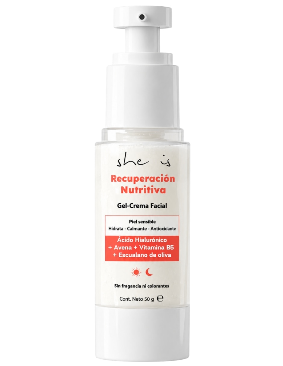 Crema facial recomendada para calmar y aliviar la piel de día y noche para piel sensible