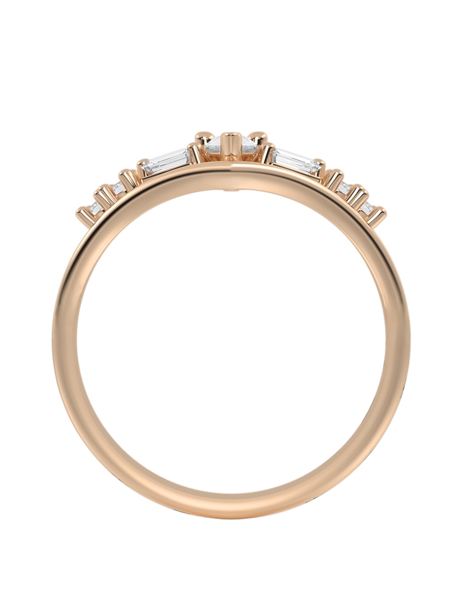 Anillo 10 K de oro zirconia brillante 5