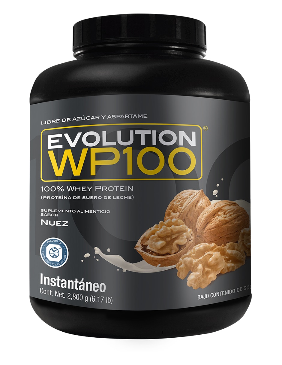 Proteína Evolution WP100 sabor nuez 2800 gr Nutraceutical Company