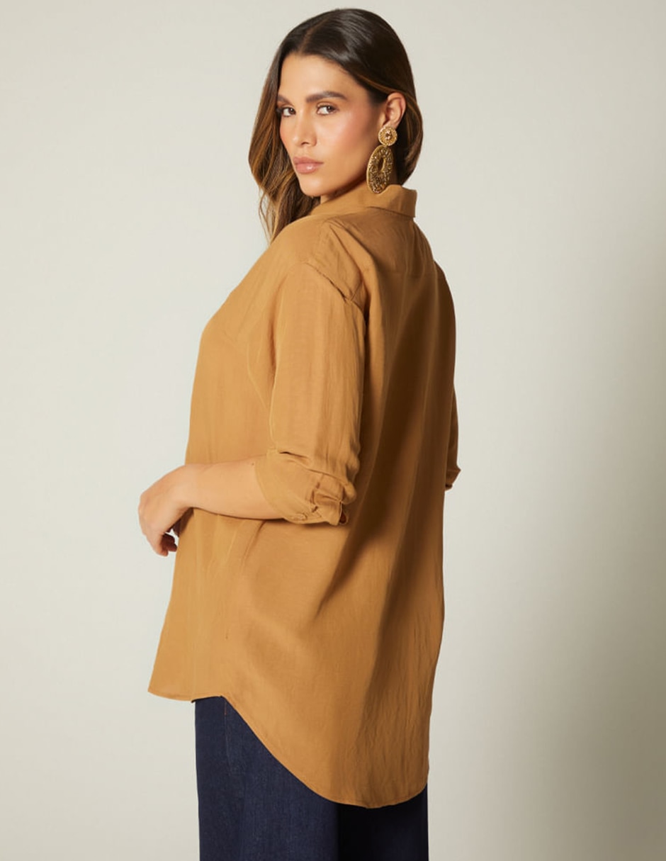 Blusa camisera manga 3/4 para mujer 2