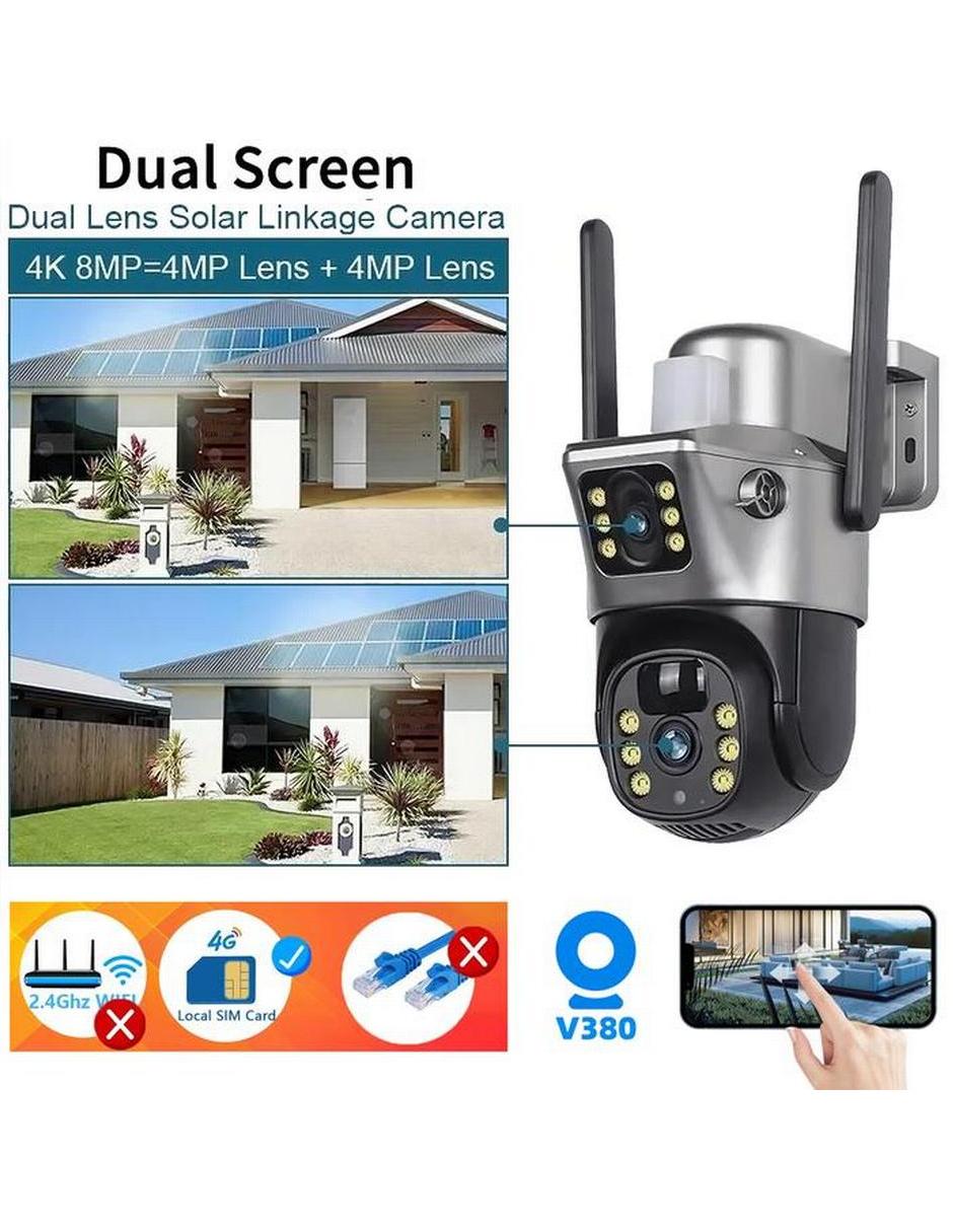 Cámara solar 4G de seguridad modelo capturesnap4g inalámbrica HD 360° para interior y exterior 2
