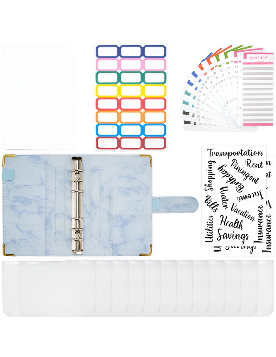 Carpeta escolar con fundas liso de papel