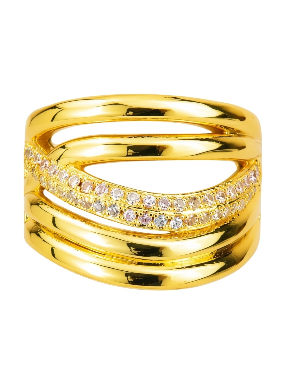 Anillo brisa zirconia baño de oro Anillo brisa zirconia baño de oro