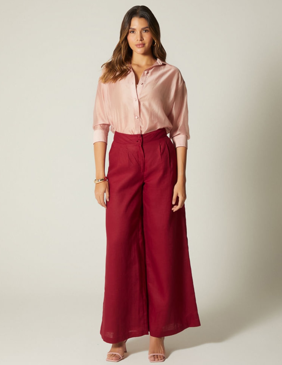Blusa camisera studio f manga 3/4 para mujer