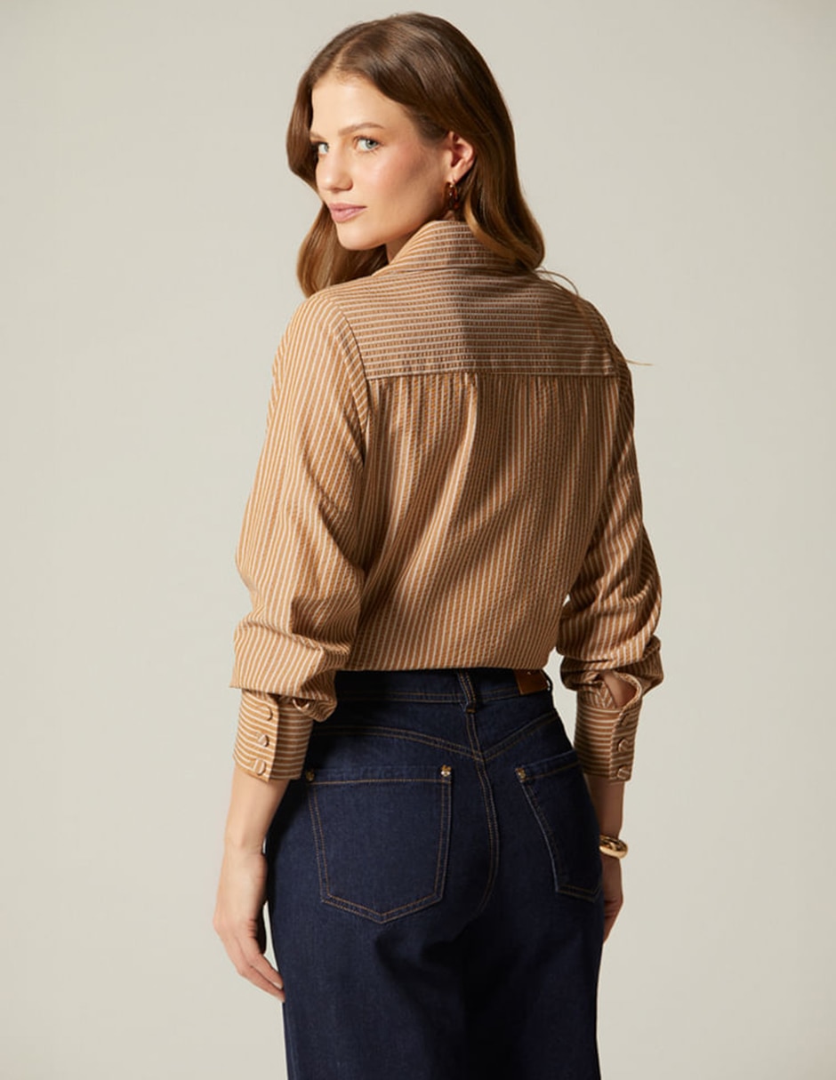 Blusa camisera manga larga para mujer 3