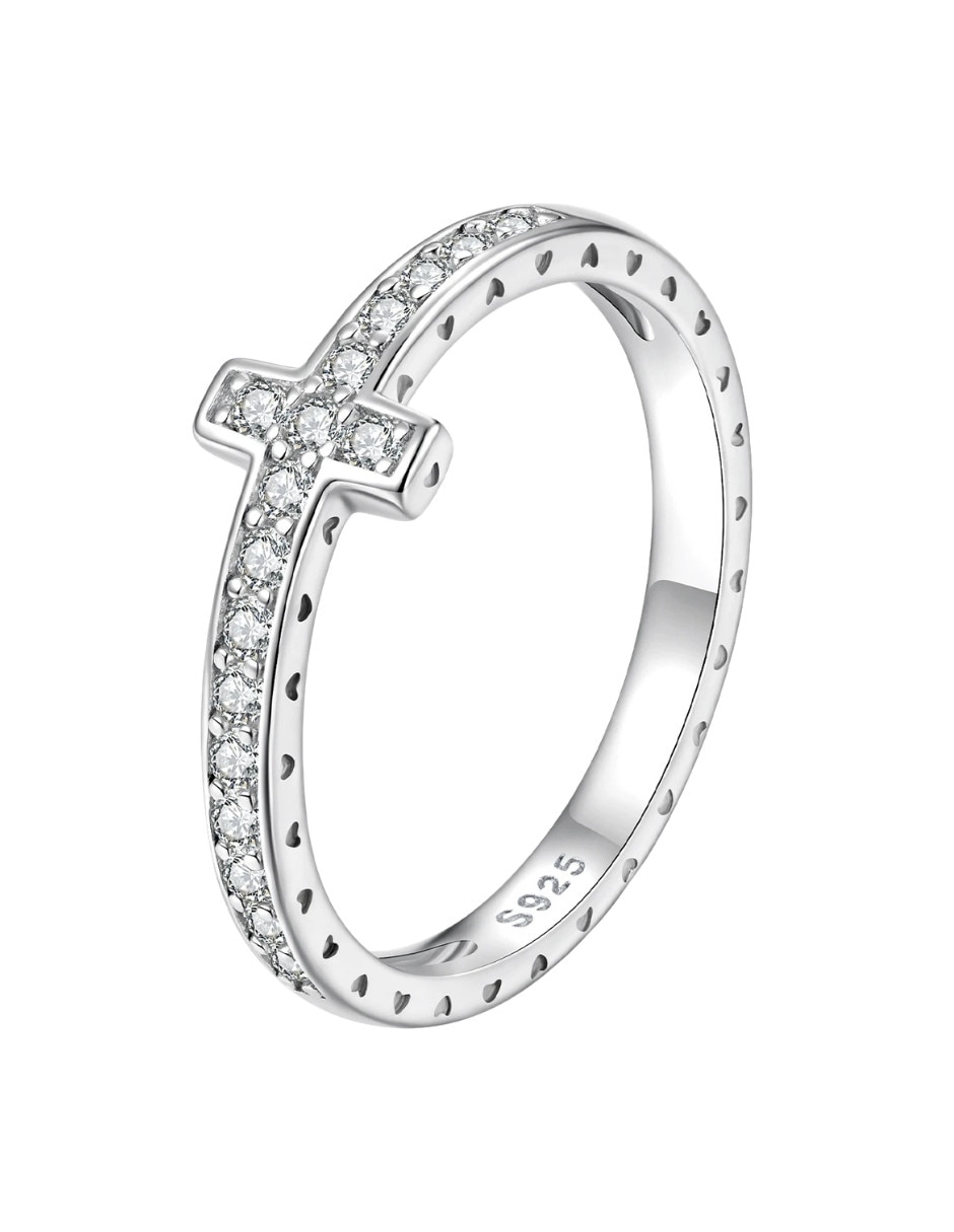 Anillo de cruz Beauty p 925 de plata circonita Anillo de cruz Beauty p 925 de plata circonita