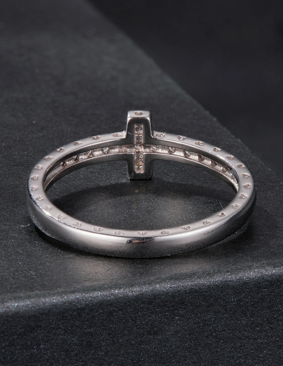 Anillo de cruz Chulada Beauty p 925 de plata circonita
