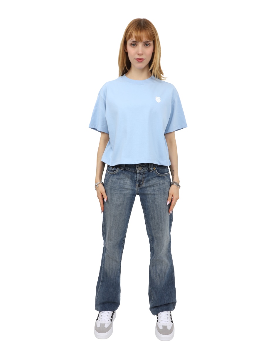 Playera manga corta K-Swiss Aisha cuello redondo para mujer