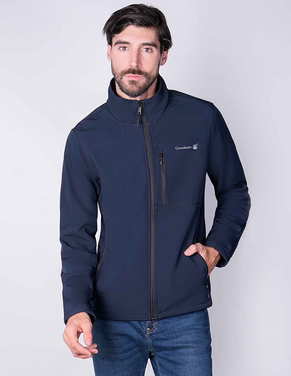 Chamarra casual greenlander softshell con bolsillos para hombre