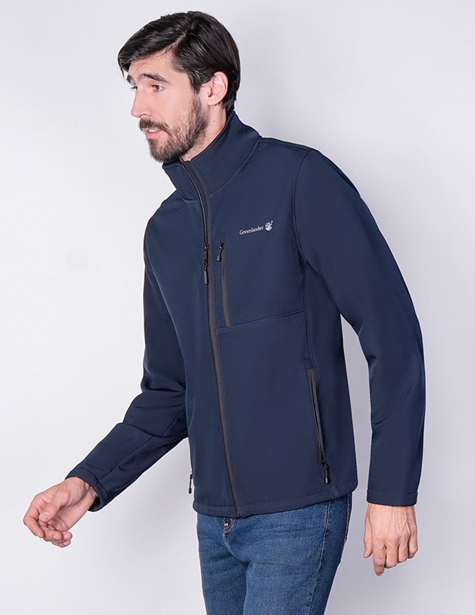 Chamarra casual greenlander softshell con bolsillos para hombre