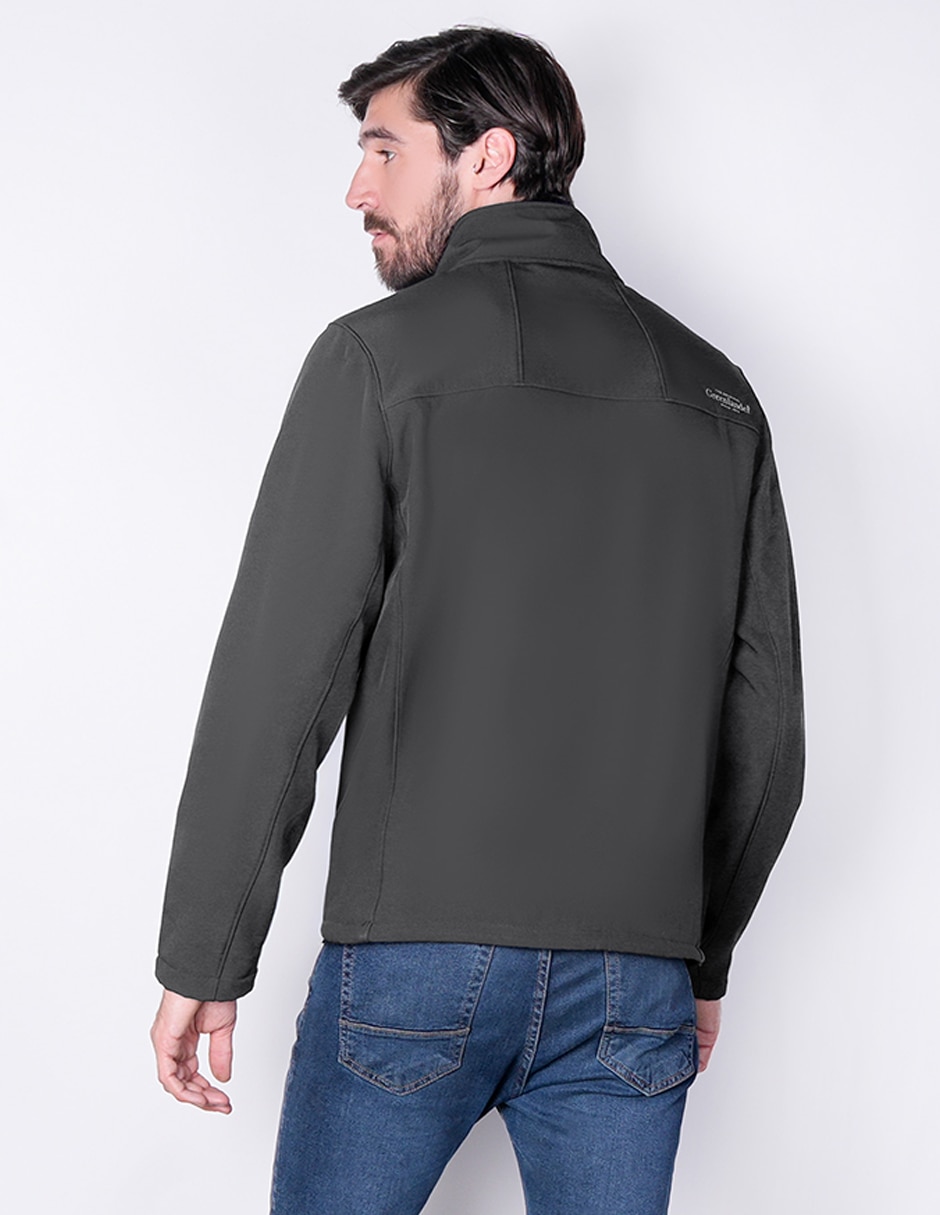 Chamarra casual softshell con bolsillos para hombre 3