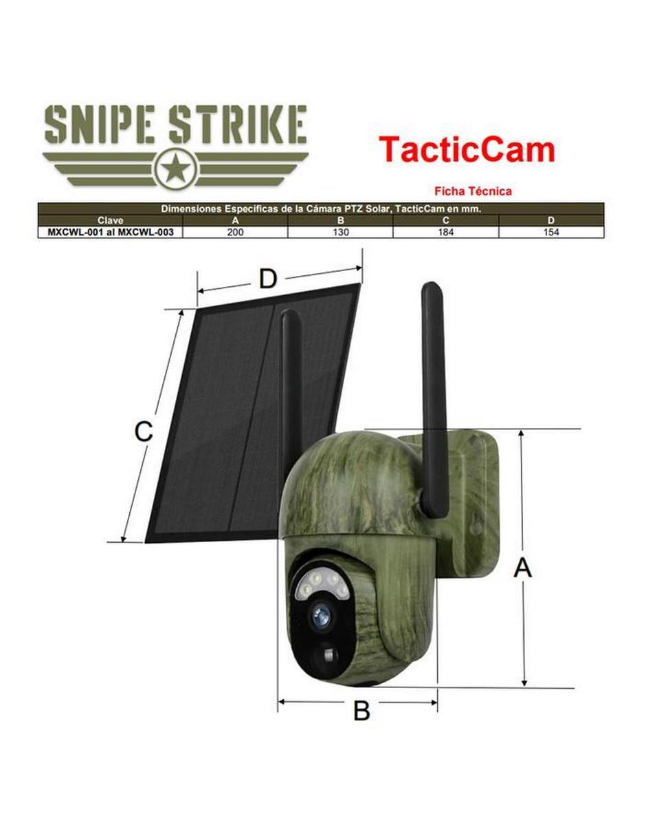 Cámara de seguridad Hotshot modelo tacticcam inalámbrica HD 360° para interior y exterior