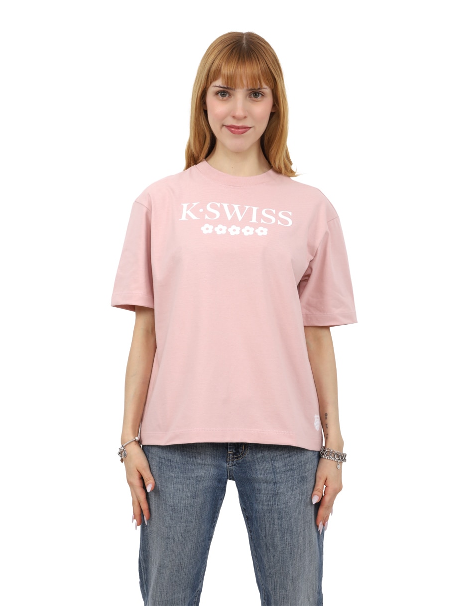 Playera manga corta K-Swiss Ivett cuello redondo para mujer