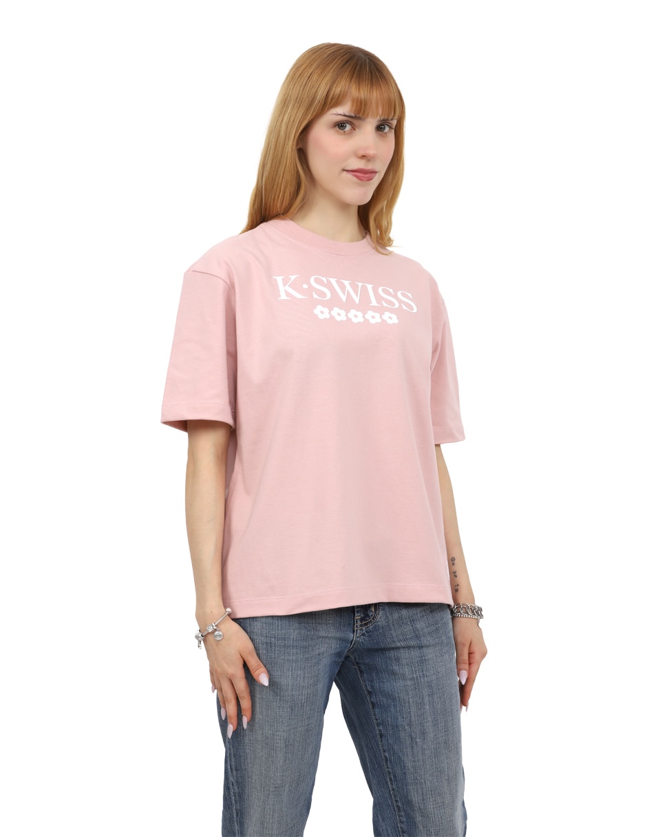 Playera manga corta K-Swiss Ivett cuello redondo para mujer