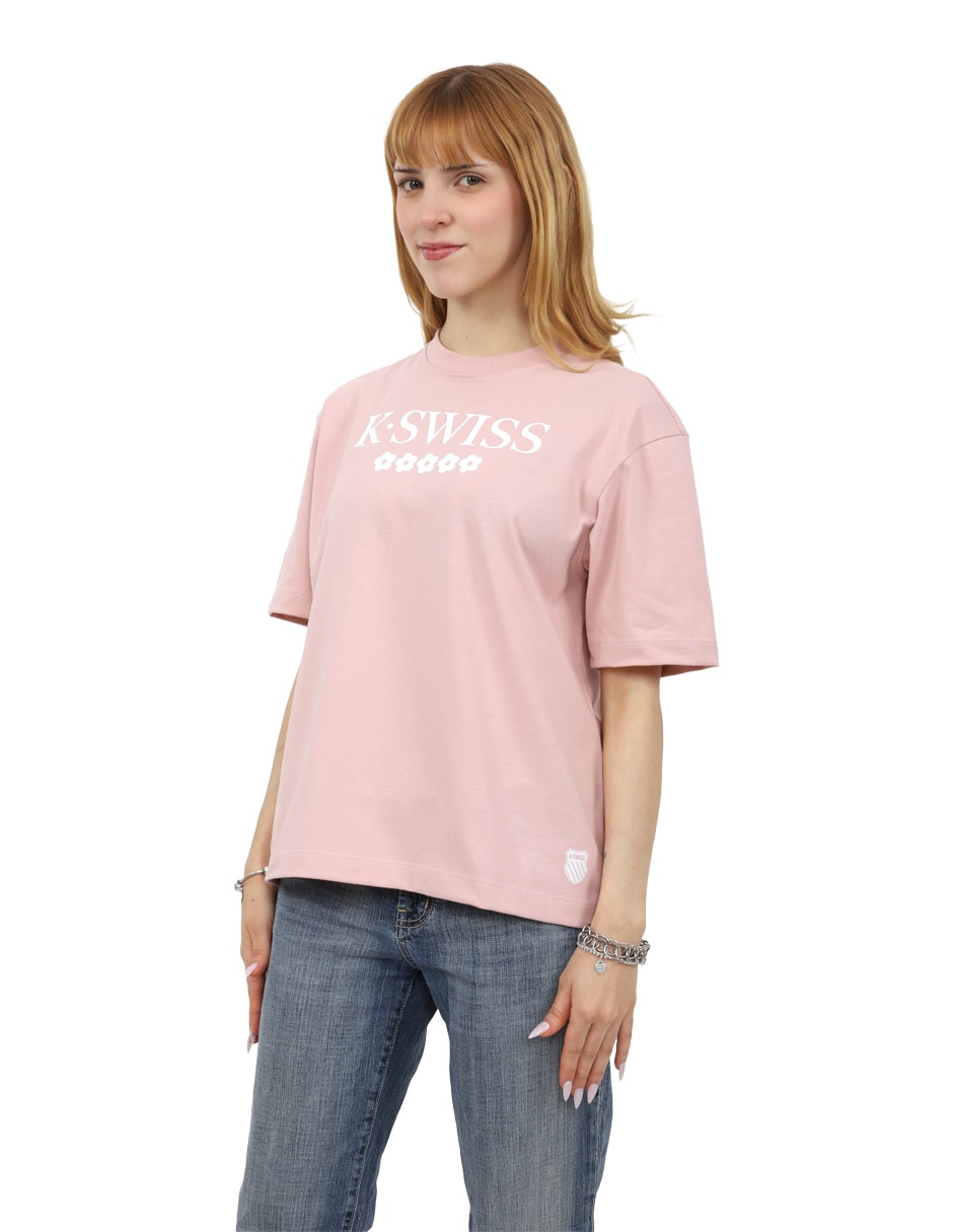 Playera manga corta K-Swiss Ivett cuello redondo para mujer