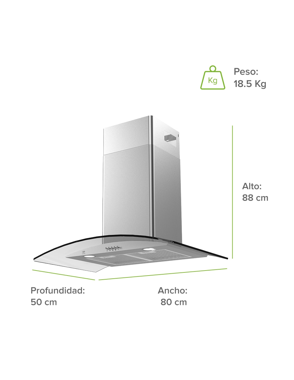 Campana de pared CEV80 de acero inoxidable 5