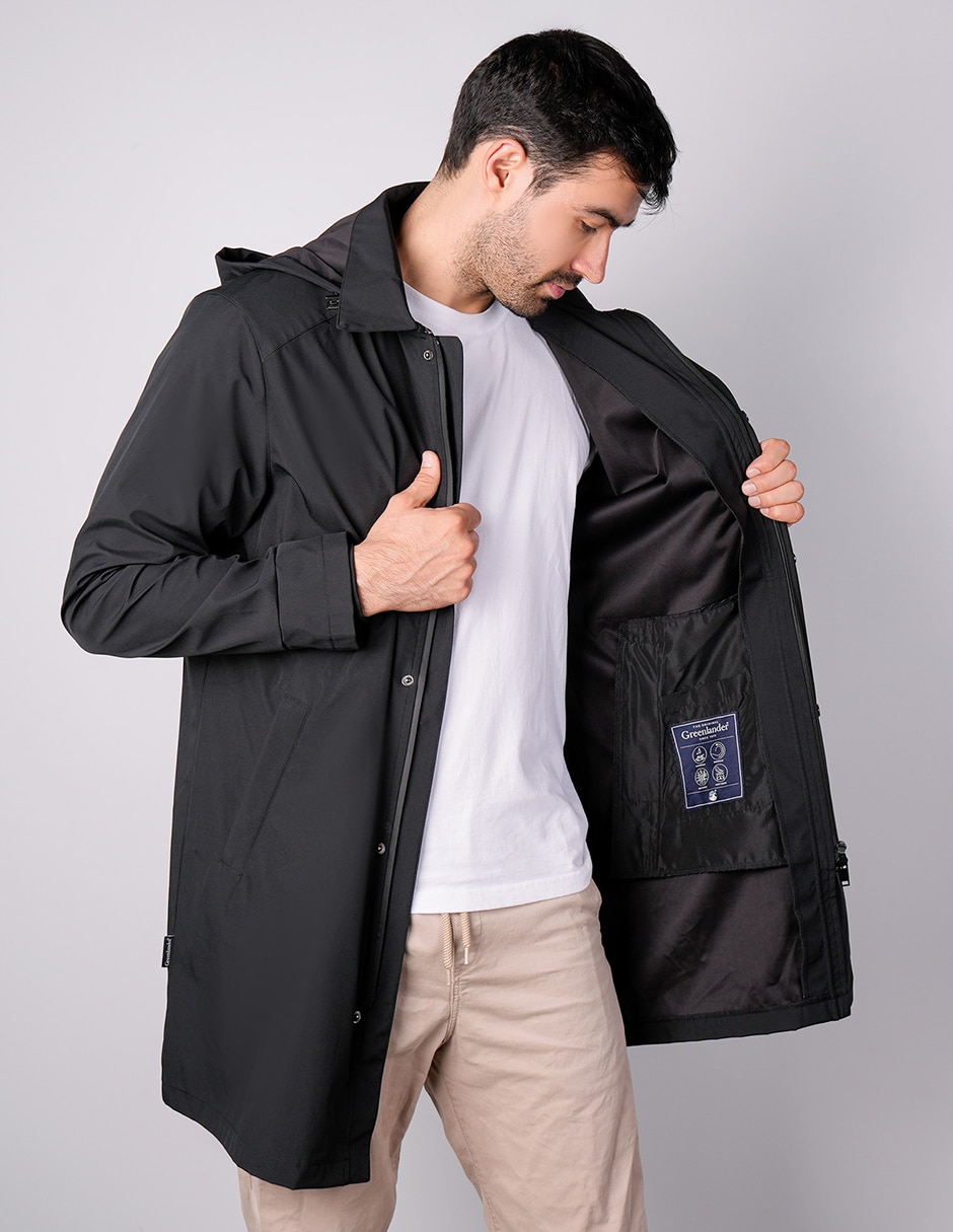 Abrigo greenlander con capucha para hombre
