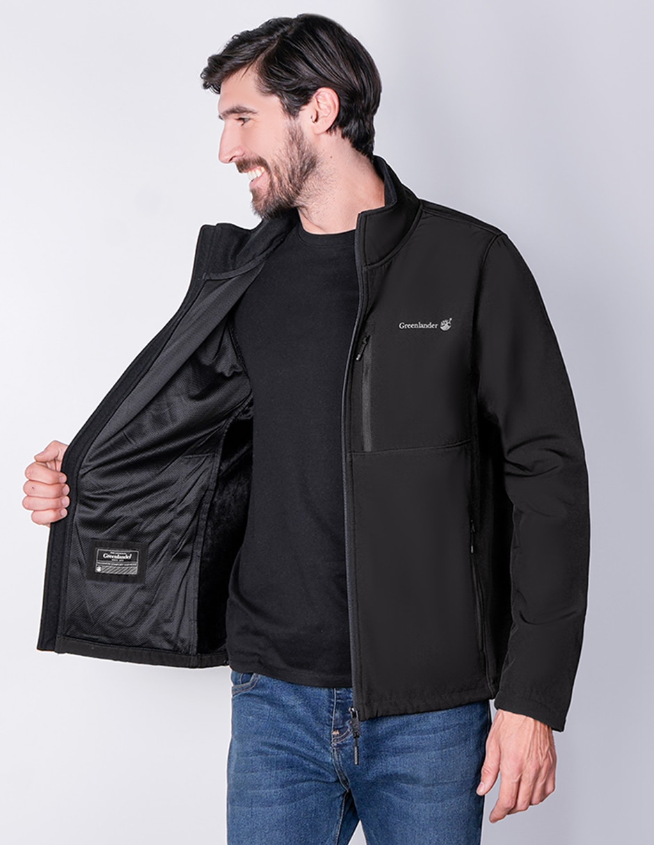 Chamarra casual Softshell impermeable con bolsillos para hombre 4