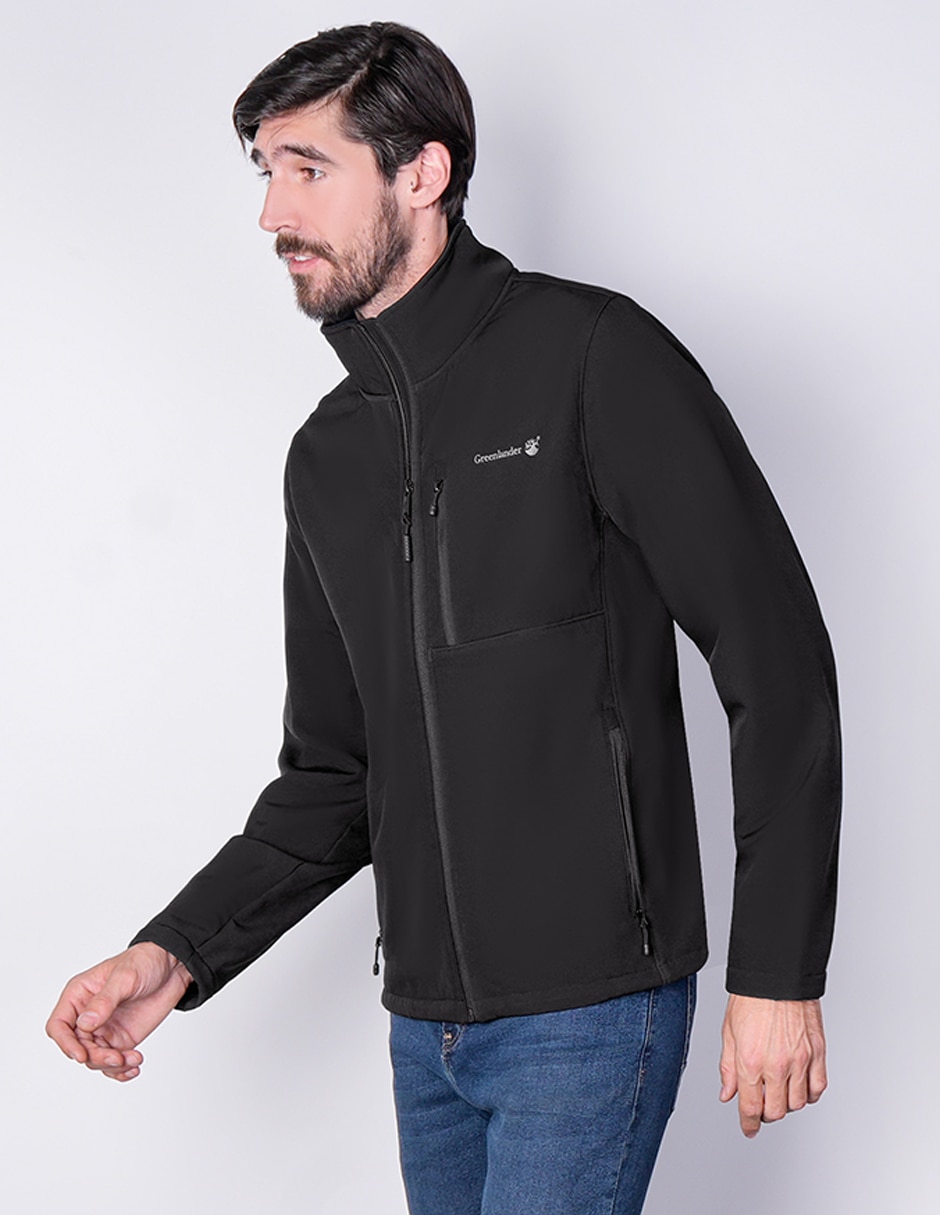 Chamarra casual Softshell impermeable con bolsillos para hombre 2